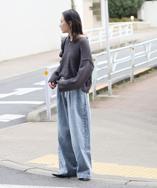 JOURNAL STANDARD(ジャーナルスタンダード)の「《追加》イージーデニムワイドパンツ(デニムパンツ・レディース・ブラック系その他/ブルー・36/38)」の13枚目の写真