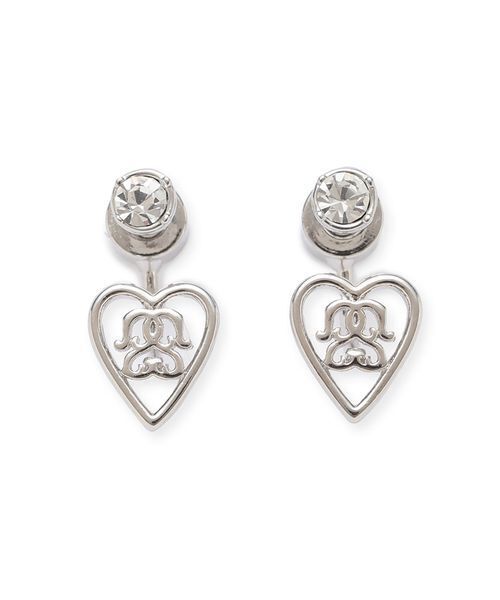 SNIDEL（スナイデル）の「ハートキャッチストーンピアス（ピアス（両耳用）・レディース・シルバー/ゴールド・F）」の7枚目の写真