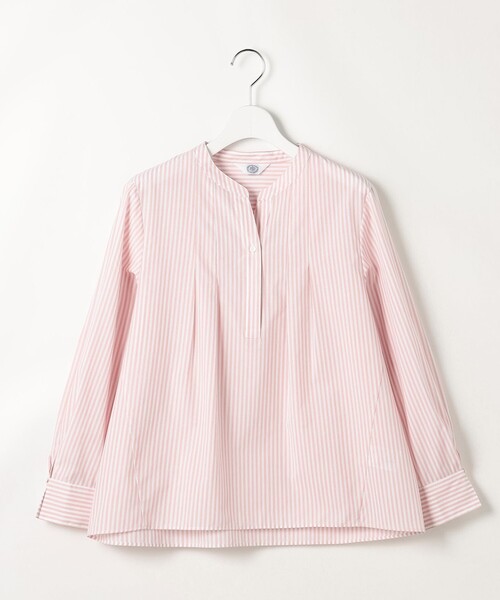 J.PRESS(ジェイプレス)の「【WEB限定カラーあり】コンパクトエステネージュ スキッパー ブラウス(シャツ/ブラウス・レディース・ブラウン系3/ネイビー系3/サックスブルー系2/サックスブルー系1/ピンク系1・T13/T15)」の20枚目の写真