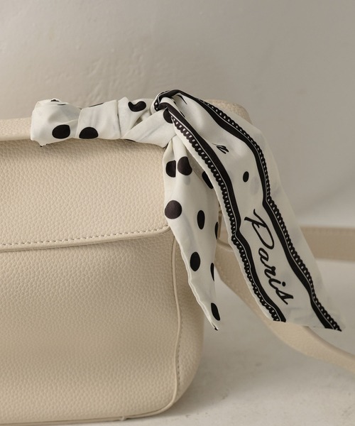 ZAKKA-BOX（ザッカボックス）の「ドット柄リボンスカーフ（バンダナ/スカーフ・レディース・アイボリー/ブラック/ベージュ・FREE）」の22枚目の写真