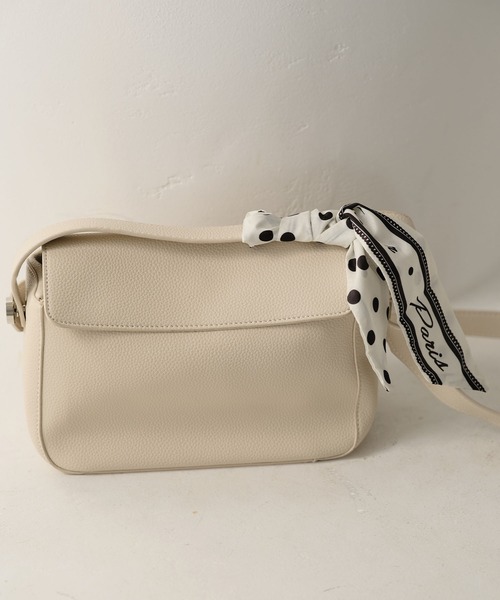 ZAKKA-BOX（ザッカボックス）の「ドット柄リボンスカーフ（バンダナ/スカーフ・レディース・アイボリー/ブラック/ベージュ・FREE）」の21枚目の写真