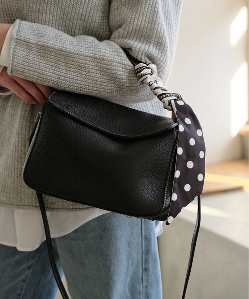 ZAKKA-BOX（ザッカボックス）の「ドット柄リボンスカーフ（バンダナ/スカーフ・レディース・アイボリー/ブラック/ベージュ・FREE）」の11枚目の写真