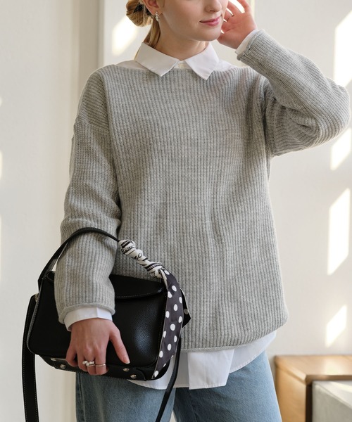 ZAKKA-BOX（ザッカボックス）の「ドット柄リボンスカーフ（バンダナ/スカーフ・レディース・アイボリー/ブラック/ベージュ・FREE）」の12枚目の写真