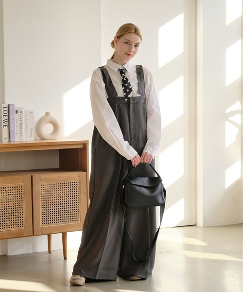 ZAKKA-BOX（ザッカボックス）の「ドット柄リボンスカーフ（バンダナ/スカーフ・レディース・アイボリー/ブラック/ベージュ・FREE）」の15枚目の写真