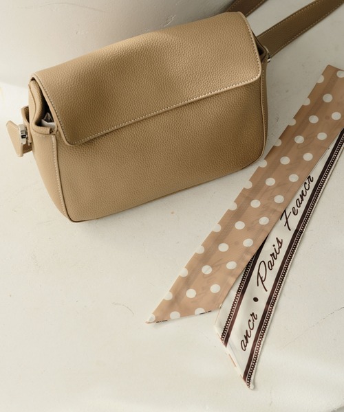 ZAKKA-BOX（ザッカボックス）の「ドット柄リボンスカーフ（バンダナ/スカーフ・レディース・アイボリー/ブラック/ベージュ・FREE）」の9枚目の写真