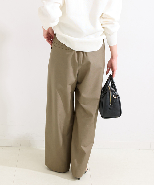 B.C STOCK（ベーセーストック）の「ウォッシャブル / 2タックストレートパンツ（スラックス・レディース・ブラック/チャコールグレー/カーキ・MEDIUM/SMALL）」の5枚目の写真