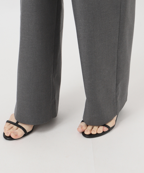 B.C STOCK（ベーセーストック）の「ウォッシャブル / 2タックストレートパンツ（スラックス・レディース・ブラック/チャコールグレー/カーキ・MEDIUM/SMALL）」の14枚目の写真