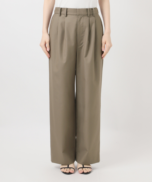 B.C STOCK（ベーセーストック）の「ウォッシャブル / 2タックストレートパンツ（スラックス・レディース・ブラック/チャコールグレー/カーキ・MEDIUM/SMALL）」の19枚目の写真