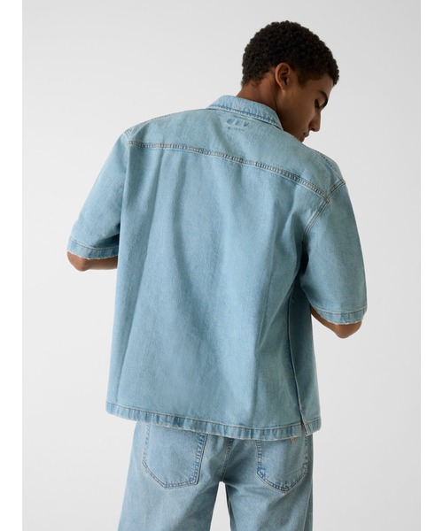 GUESS JEANS Oversize Crop Short Sleeves Shirt 半袖シャツ | GUESS