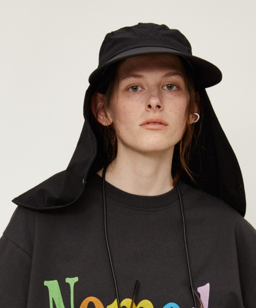Auntie Rosa Holiday（アンティローザホリデー）の「【UVカット】ロゴシシュウシェードCAP（キャップ・レディース・ブラック/グレー・FREE）」の3枚目の写真