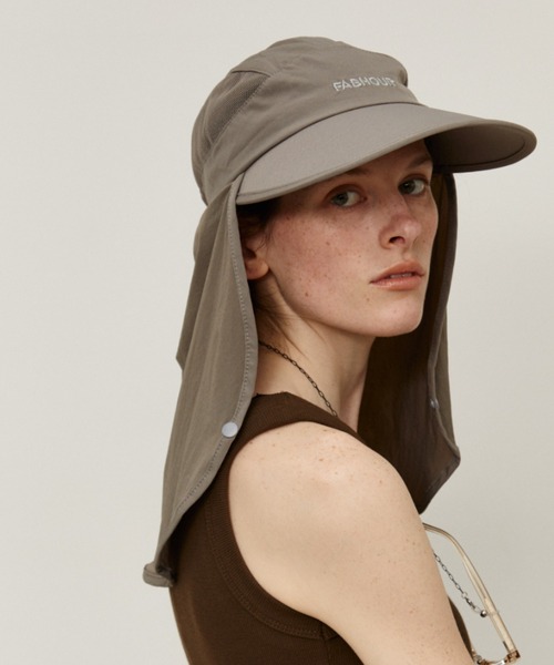 Auntie Rosa Holiday（アンティローザホリデー）の「【UVカット】ロゴシシュウシェードCAP（キャップ・レディース・ブラック/グレー・FREE）」の12枚目の写真