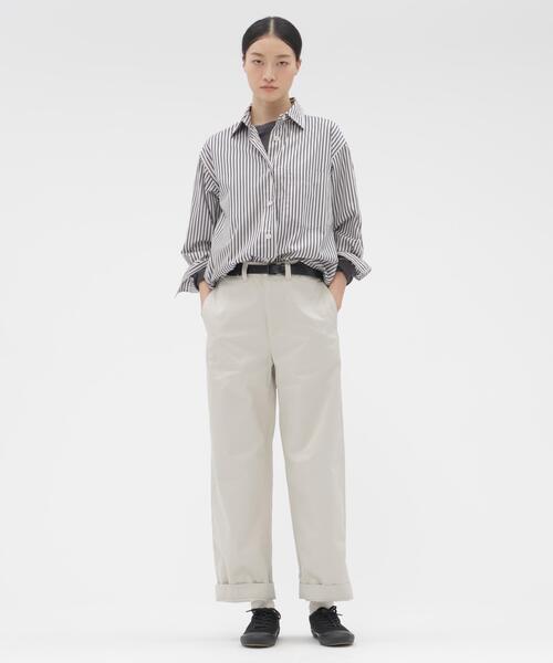 MHL.（エムエイチエル）の「VINTAGE COMPACT COTTON STRIPE（シャツ/ブラウス・レディース・ブルー・2/1）」の10枚目の写真