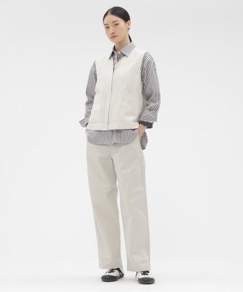 MHL.（エムエイチエル）の「VINTAGE COMPACT COTTON STRIPE（シャツ/ブラウス・レディース・ブルー・2/1）」の4枚目の写真