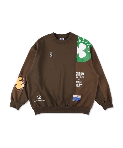NBA(エヌビーエー)の「Panel Sweatshirts(スウェット・メンズ・グレー/ブラウン・S/L/M/XL)」の2枚目の写真