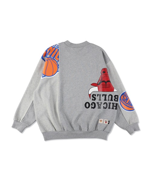 NBA(エヌビーエー)の「Panel Sweatshirts(スウェット・メンズ・グレー/ブラウン・S/L/M/XL)」の1枚目の写真