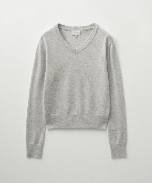 MONGDOL(モンドル)の「ウールカシミヤVネックニットライトグレーMDKT088LGRAY(ニット/セーター・レディース・その他・MEDIUM/SMALL)」の7枚目の写真