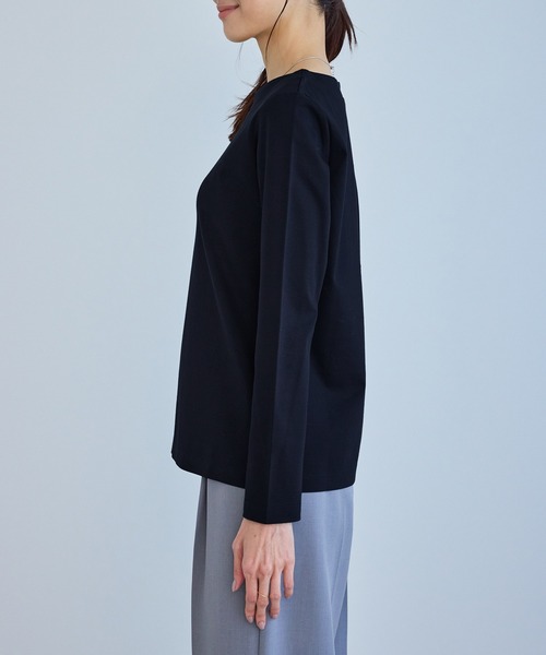 ROPE' PICNIC（ロペピクニック）の「60シルケットボートネックジャケットインナー（Tシャツ/カットソー・レディース・ネイビー/ホワイト・L/M）」の20枚目の写真