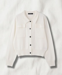 Mac-House | milli de l'air ポケット付きポロカーデ(カーディガン/ボレロ)
