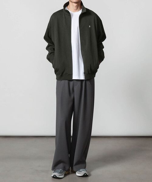 GYMPHLEX(ジムフレックス)の「Gymphlex | コットンジャージー ジップブルゾン MEN(ジャージ・メンズ・アイボリー/チャコール・L/M)」の8枚目の写真