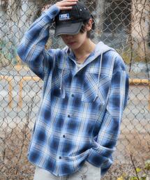 WEGO | WEGO/【26年春新作】オンブレチェックフードシャツ(シャツ/ブラウス)