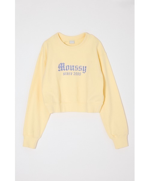 MOUSSY（マウジー）の「【26年SS新作】MOUSSY CLASSIC STONE プルオーバー（スウェット・レディース・ライトイエロー/杢グレー/ネイビー/ホワイト・FREE）」の5枚目の写真