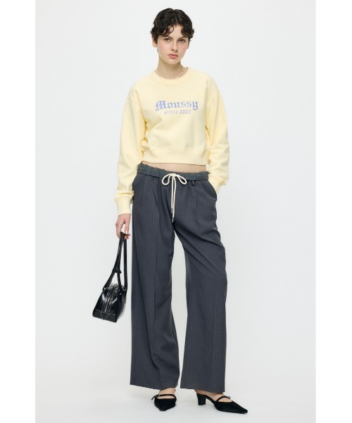 MOUSSY（マウジー）の「【26年SS新作】MOUSSY CLASSIC STONE プルオーバー（スウェット・レディース・ライトイエロー/杢グレー/ネイビー/ホワイト・FREE）」の11枚目の写真
