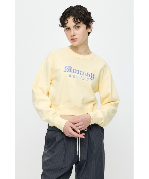MOUSSY（マウジー）の「【26年SS新作】MOUSSY CLASSIC STONE プルオーバー（スウェット・レディース・ライトイエロー/杢グレー/ネイビー/ホワイト・FREE）」の12枚目の写真