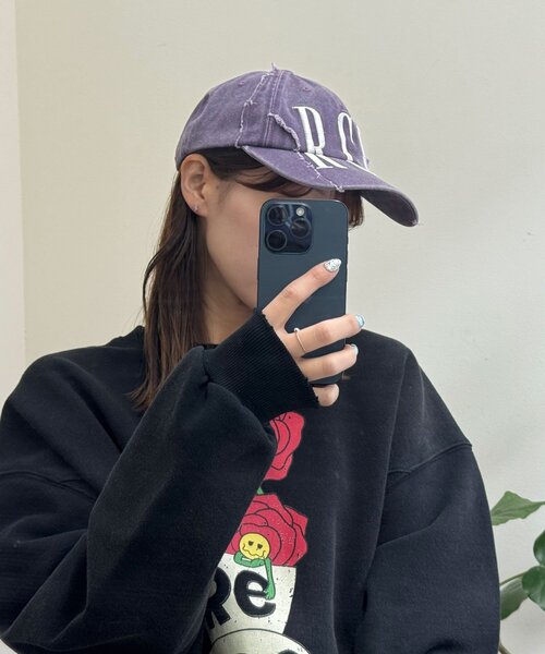 RePRODUCTION LABEL(リプロダクションレーベル)の「【RePRODUCTION LABEL / リプロダクションレーベル】スーパーキャップ(キャップ・レディース・ブラック/パープル・FREE)」の7枚目の写真