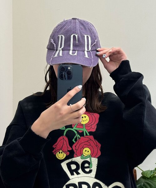 RePRODUCTION LABEL(リプロダクションレーベル)の「【RePRODUCTION LABEL / リプロダクションレーベル】スーパーキャップ(キャップ・レディース・ブラック/パープル・FREE)」の8枚目の写真
