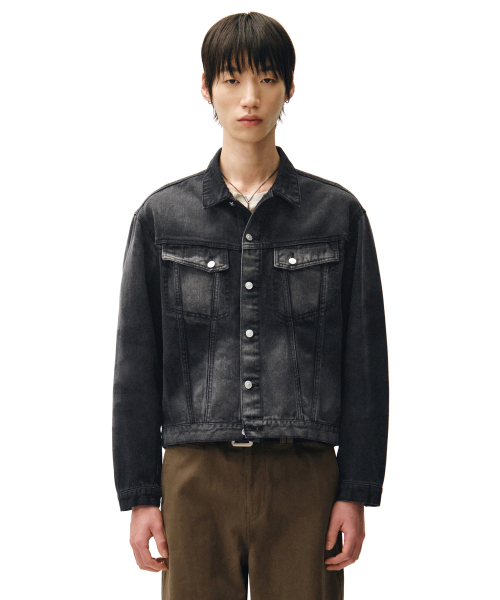 DECET(デケト)の「Denim Trucker Jacket DCJK004Black(デニムジャケット・メンズ・その他・SMALL/MEDIUM/LARGE)」の3枚目の写真