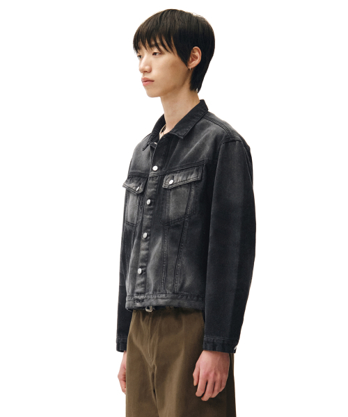 DECET(デケト)の「Denim Trucker Jacket DCJK004Black(デニムジャケット・メンズ・その他・SMALL/MEDIUM/LARGE)」の4枚目の写真