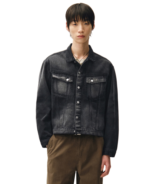 DECET(デケト)の「Denim Trucker Jacket DCJK004Black(デニムジャケット・メンズ・その他・SMALL/MEDIUM/LARGE)」の6枚目の写真