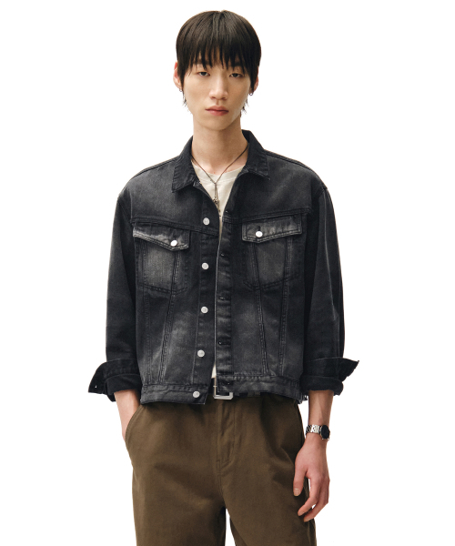 DECET(デケト)の「Denim Trucker Jacket DCJK004Black(デニムジャケット・メンズ・その他・SMALL/MEDIUM/LARGE)」の7枚目の写真