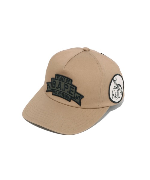 A BATHING APE(アベイシングエイプ)の「MULTI PATCH CAP(キャップ・メンズ・オリーブ/ベージュ・FREE)」の1枚目の写真