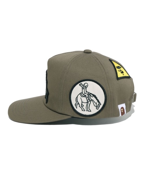 A BATHING APE(アベイシングエイプ)の「MULTI PATCH CAP(キャップ・メンズ・オリーブ/ベージュ・FREE)」の6枚目の写真