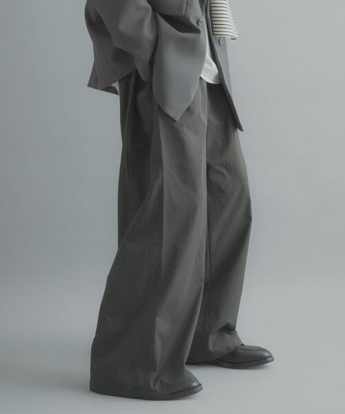 SENSE OF PLACE by URBAN RESEARCH(センスオブプレイスバイアーバンリサーチ)の「サイドタックワイドパンツ(その他パンツ・メンズ・チャコールグレー/ホワイト/ベージュ・LARGE/MEDIUM)」の17枚目の写真