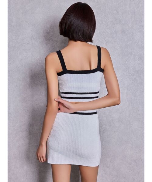 GYDA(ジェイダ)の「パイルニットスカートライクショートパンツ(スカート・レディース・オレンジ/オフホワイト/ブラック・FREE)」の6枚目の写真