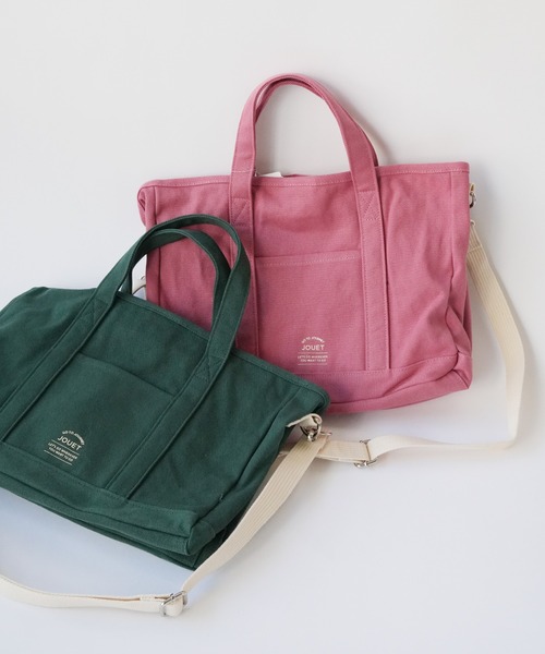 Jouet(ジョエット)の「【JOUET / ジョエット】 仕切り キャンバス 2WAYトート(トートバッグ・レディース・アイボリー/ブラック/グリーン/ピンク・FREE)」の18枚目の写真