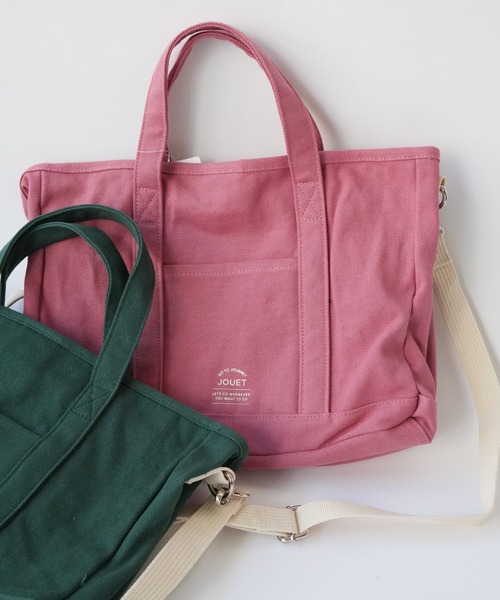 Jouet(ジョエット)の「【JOUET / ジョエット】 仕切り キャンバス 2WAYトート(トートバッグ・レディース・アイボリー/ブラック/グリーン/ピンク・FREE)」の20枚目の写真