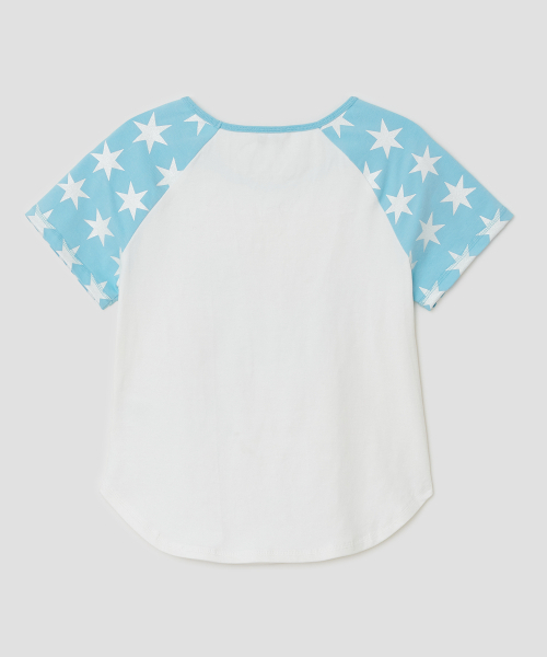 TYPESERVICE（タイプサービス）の「Star Sleeve Spray Raglan Top [Blue]（Tシャツ/カットソー・レディース・その他・FREE）」の3枚目の写真