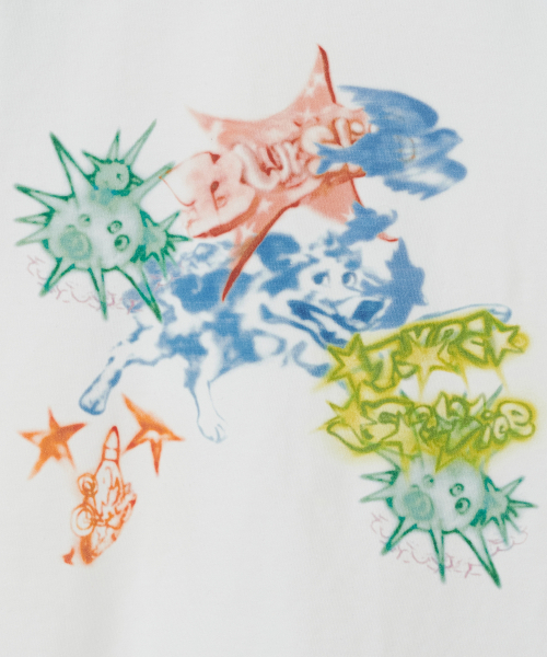TYPESERVICE（タイプサービス）の「Star Sleeve Spray Raglan Top [Blue]（Tシャツ/カットソー・レディース・その他・FREE）」の4枚目の写真