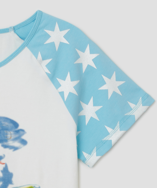 TYPESERVICE（タイプサービス）の「Star Sleeve Spray Raglan Top [Blue]（Tシャツ/カットソー・レディース・その他・FREE）」の5枚目の写真
