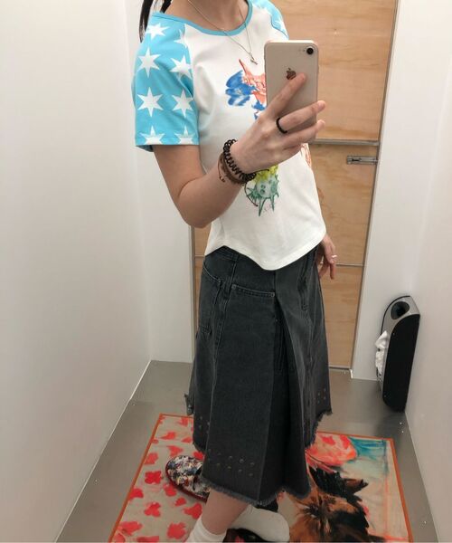 TYPESERVICE（タイプサービス）の「Star Sleeve Spray Raglan Top [Blue]（Tシャツ/カットソー・レディース・その他・FREE）」の6枚目の写真