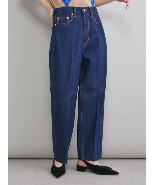 Mila Owen（ミラオーウェン）の「センタープレスマムデニムパンツ（デニムパンツ・レディース・ブラック/インディゴブルー/ライトブルー・00/1/0）」の4枚目の写真