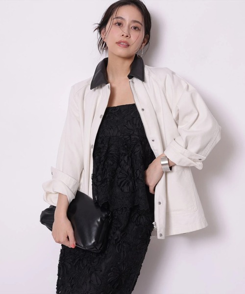 フェイクレザーカラージャケット（その他アウター）｜Arpege story