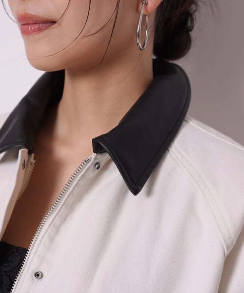 フェイクレザーカラージャケット（その他アウター）｜Arpege story