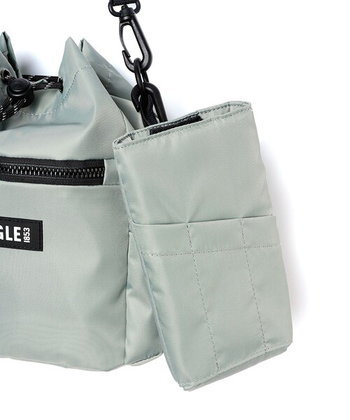 AIGLE(エーグル)の「撥水 巾着ショルダーバッグ RP(ショルダーバッグ・レディース・ブラック/セージグリーン・FREE)」の7枚目の写真
