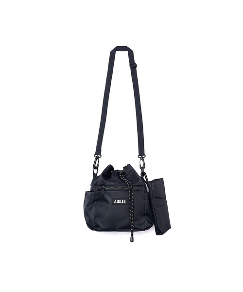 AIGLE(エーグル)の「撥水 巾着ショルダーバッグ RP(ショルダーバッグ・レディース・ブラック/セージグリーン・FREE)」の9枚目の写真
