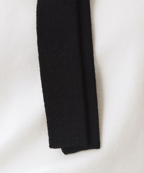 index（インデックス）の「バイカラーボウタイパール調ニット【洗濯機OK】（ニット/セーター・レディース・ライトイエロー系5/ホワイト系7/ネイビー系4/サックスブルー系7・42/40/38/36）」の13枚目の写真