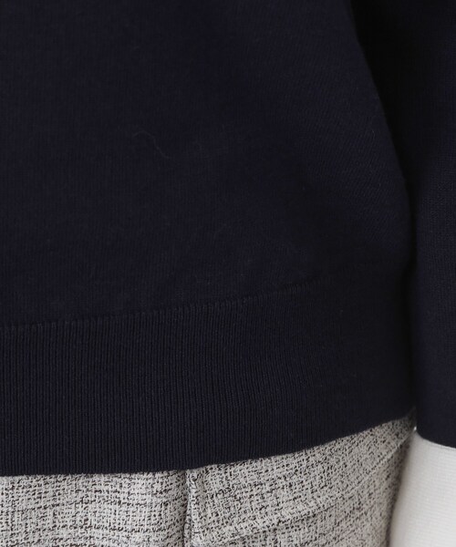 index（インデックス）の「バイカラーボウタイパール調ニット【洗濯機OK】（ニット/セーター・レディース・ライトイエロー系5/ホワイト系7/ネイビー系4/サックスブルー系7・42/40/38/36）」の8枚目の写真